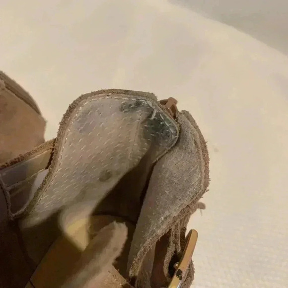 Sole Society Women’s Size 6.5 Light Brown Suede Ankle Boots Booties Pointed Toe - Picture 4 of 7